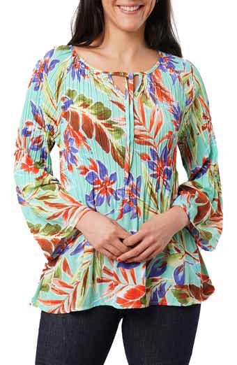 Tie Front Pleated Top