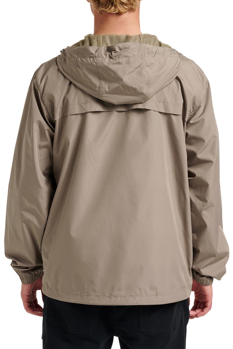 Overcast Water Repellent Hooded Windbreaker, Alternate, color, FALLEN ROCK