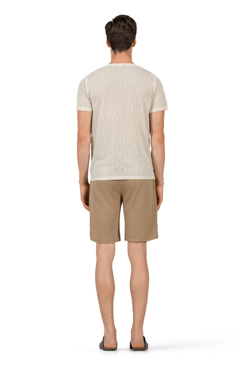 Elver Men's pajama set, Alternate, color, Beige
