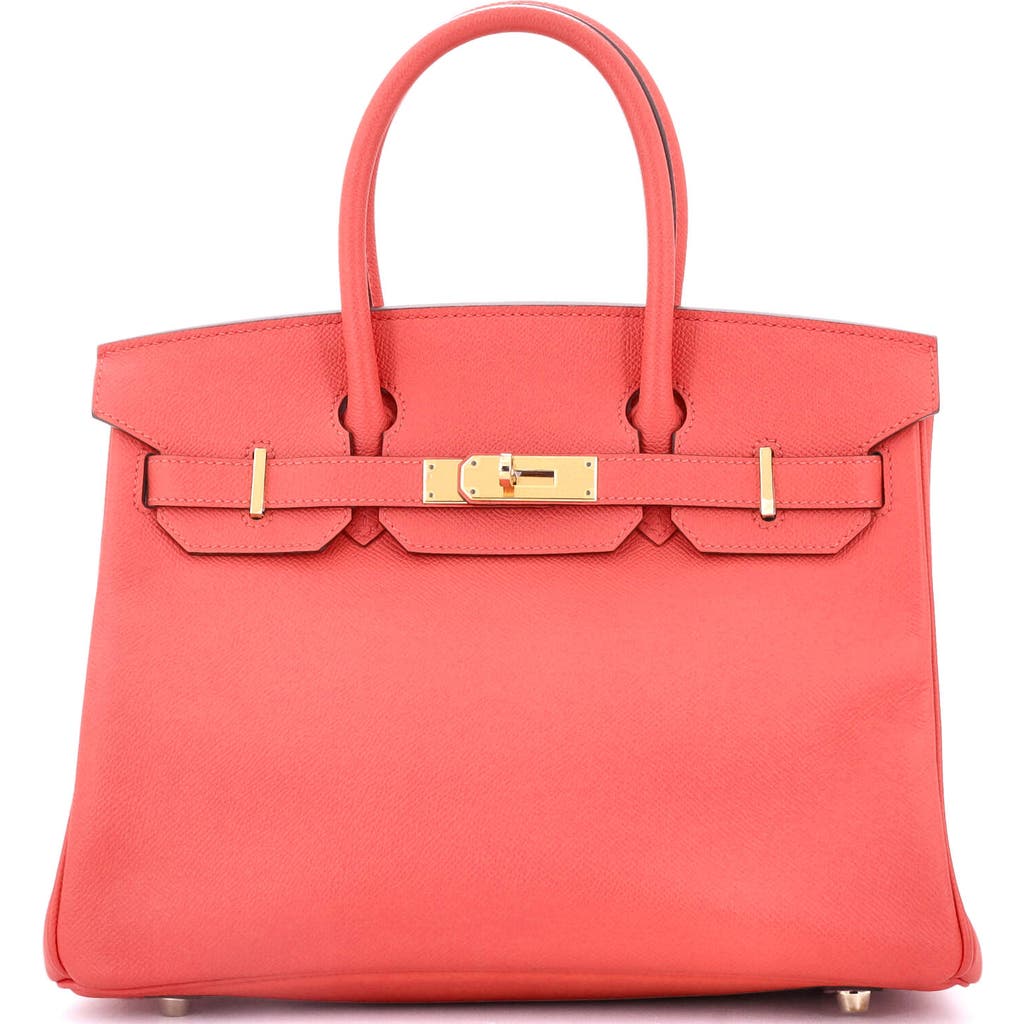 Pre-owned Hermes Hermes Birkin Handbag Red Epsom With Gold Hardware 30 In Red