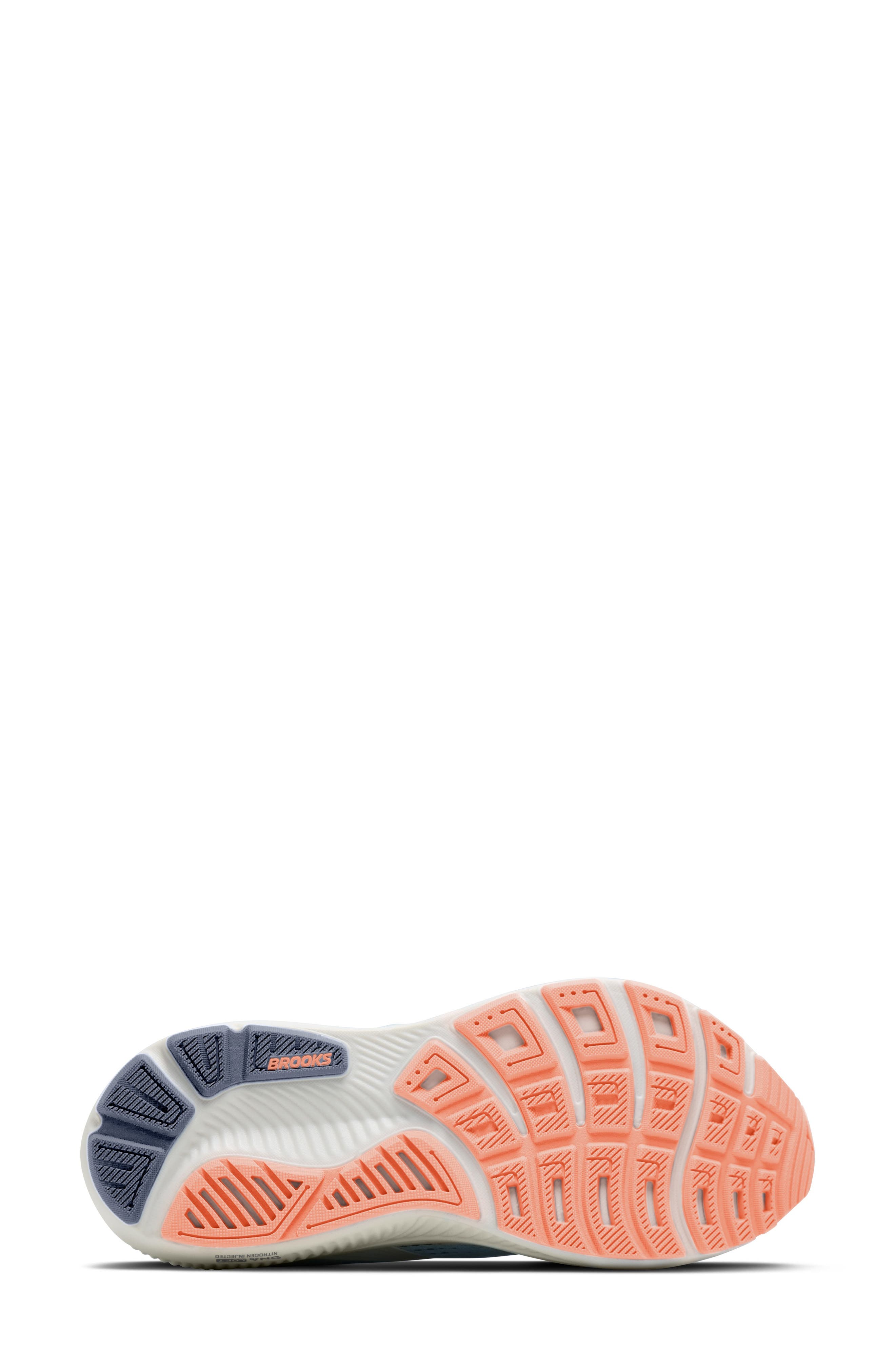 Ghost 18 Running Shoe, Alternate, color, STAR WHITE/ CYBER PEACH/ GREY