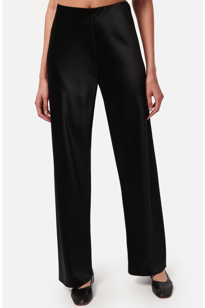 Bristol Satin Pants, Main, color, BLACK