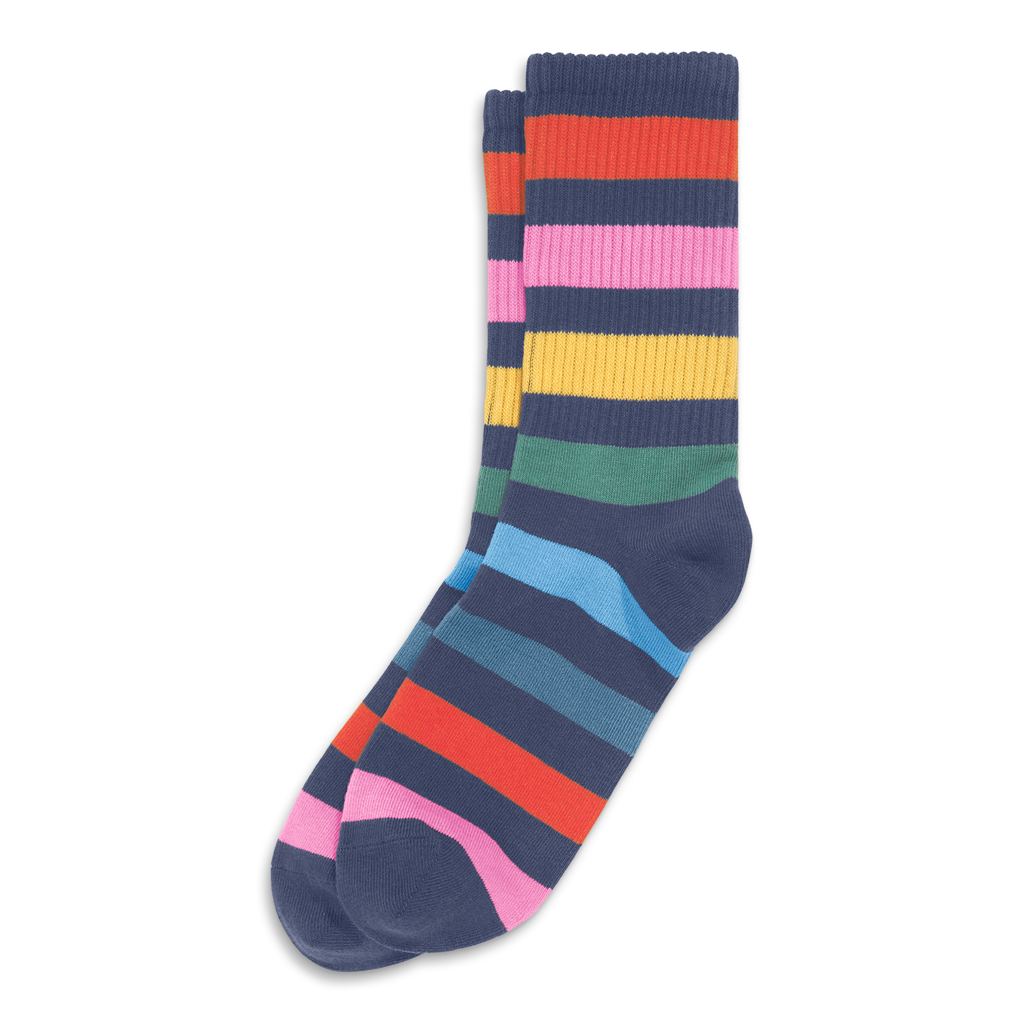 Sunwashed Navy Rainbow Stripe