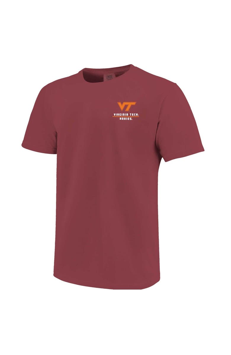 IMAGE ONE Men's Maroon Virginia Tech Hokies Striped Campus Skyline T-Shirt, Alternate, color, Maroon