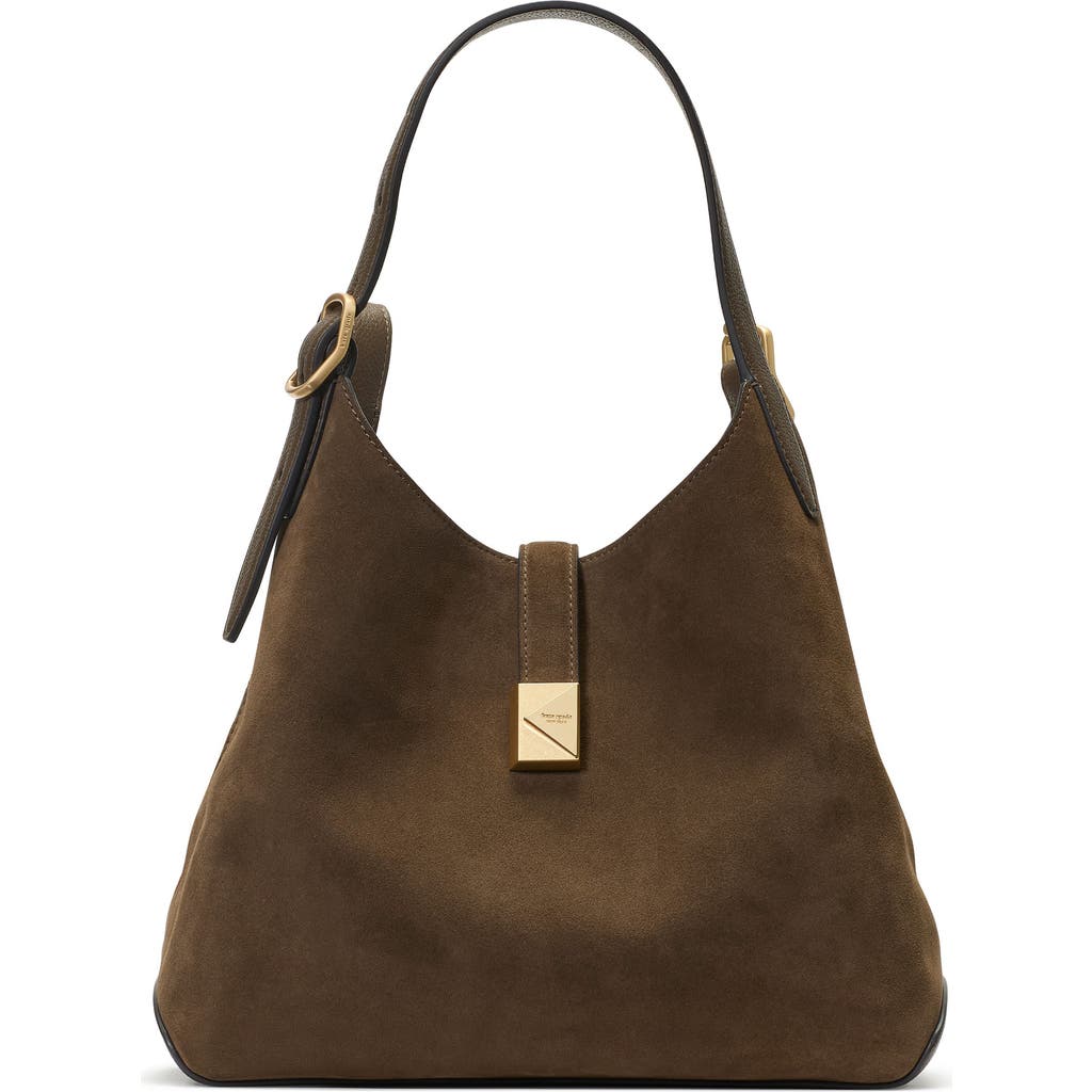 Kate Spade New York Deco Pebble Leather And Suede Shoulder Bag