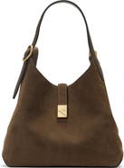 Kate Spade New York deco pebble leather and suede shoulder bag