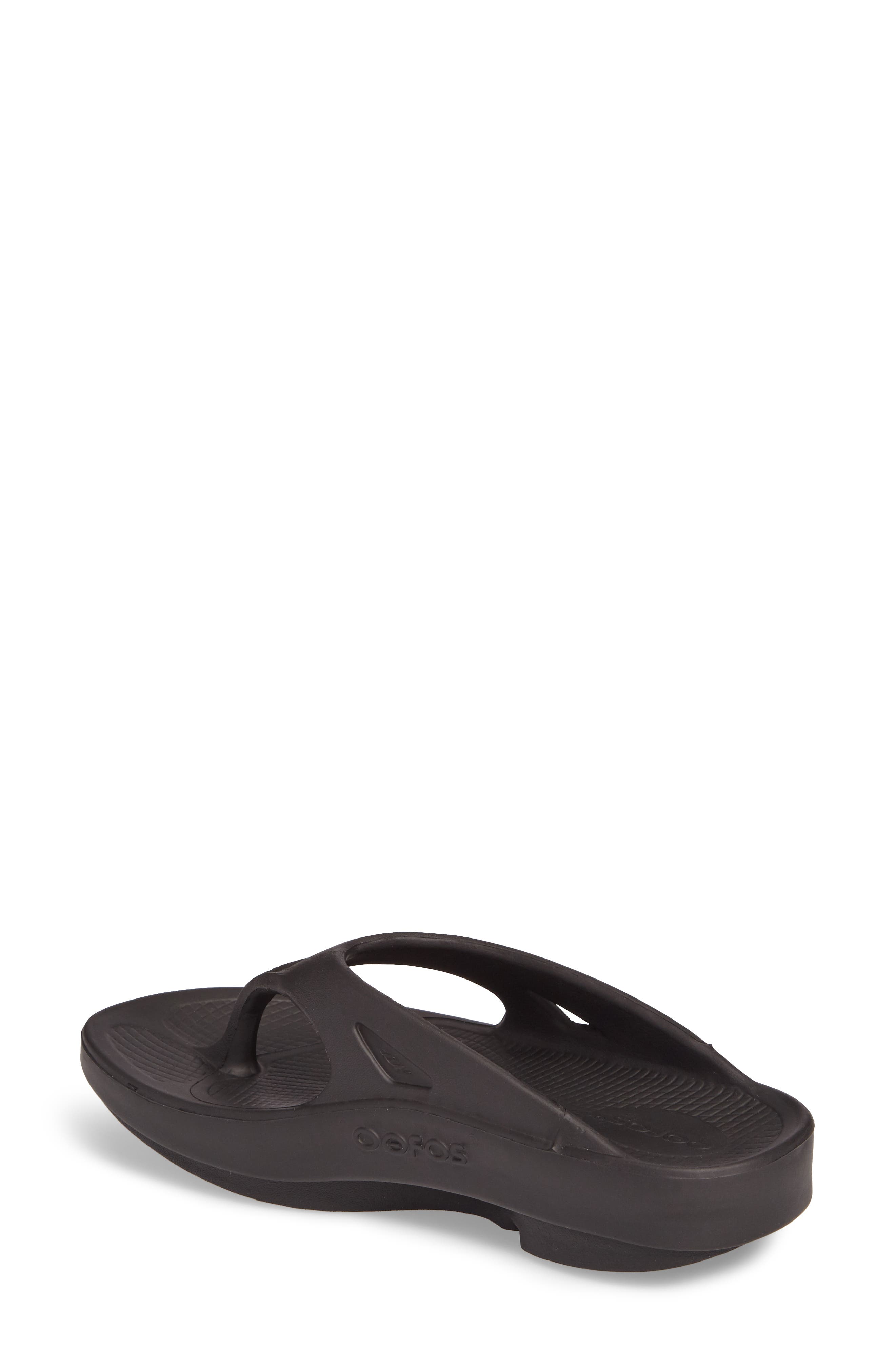 Oofos Gender Inclusive OOriginal Sandal, Alternate, color, Black