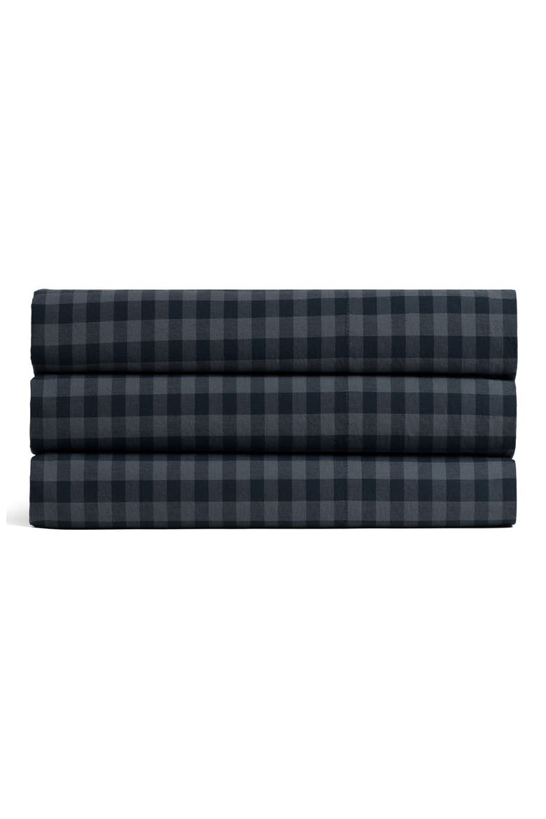 Brushed Cotton Top Sheet, Main, color, DUSK CHECK