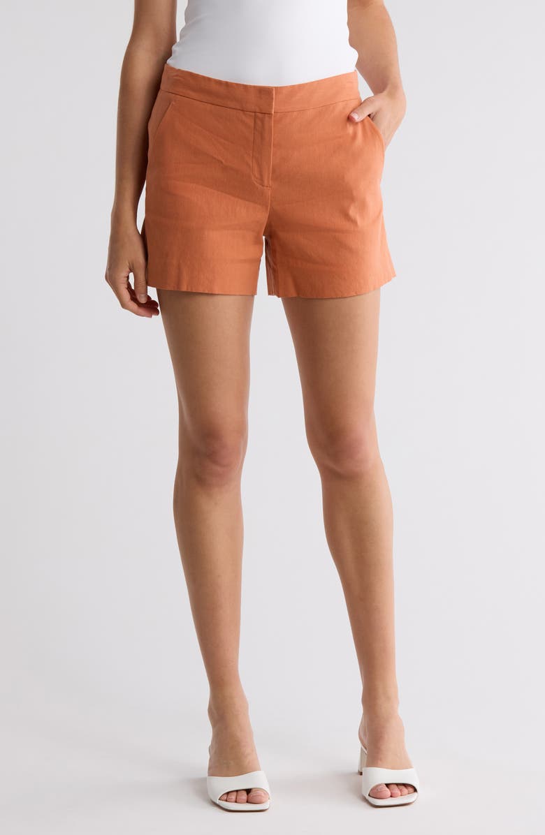 Theory Lynie Linen Blend Shorts, Main, color,