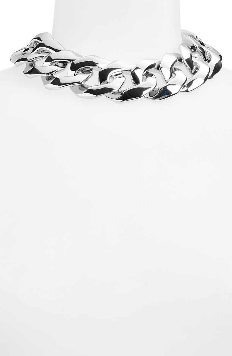 Givenchy Large Chain Link Necklace, Alternate, color, Silvery