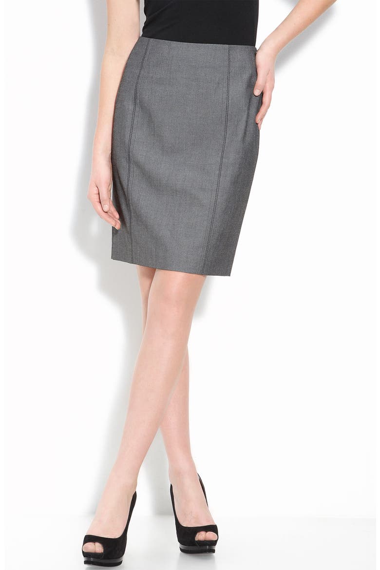 Seamed Pencil Skirt, Main, color, BLACK COMBO