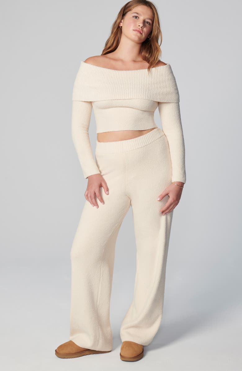 Florence by Mills Off the Shoulder Long Sleeve Sweater, Alternate, color, Whitecap Grey