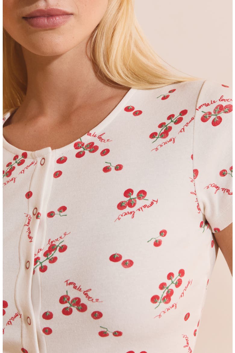 Tomate Pajama Top, Alternate, color, WHITE