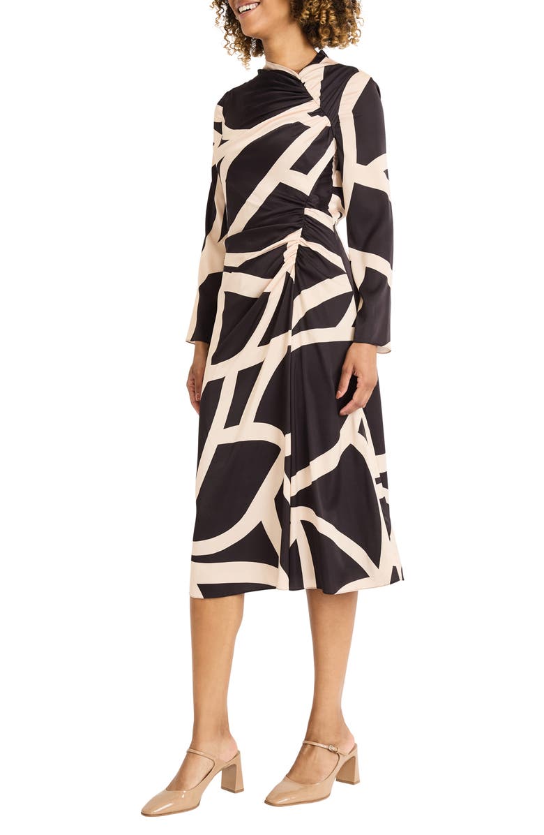 Maggy London Geo Print Asymmetric Dress, Alternate, color,