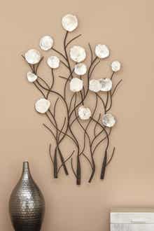 WILLOW ROW Metal Capiz Wall Decor