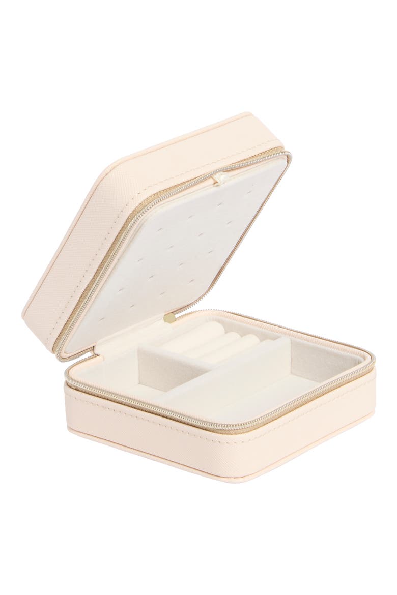 Square Jewelry Box, Alternate, color, CREAM- GOLD LOVE