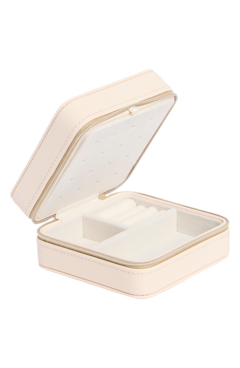 Nordstrom Square Jewelry Box, Alternate, color, Cream- Gold Love
