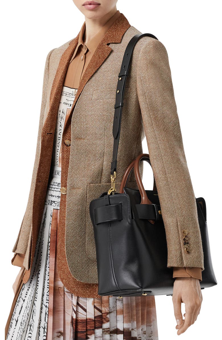 Burberry Small Belt Triple Stud Leather Satchel, Alternate, color,