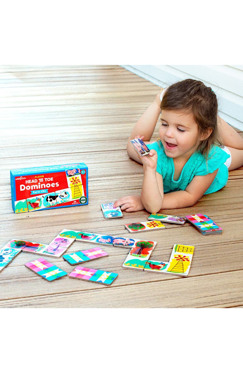 eeBoo Little Farm Head to Toe Dominoes, Alternate, color, Multi
