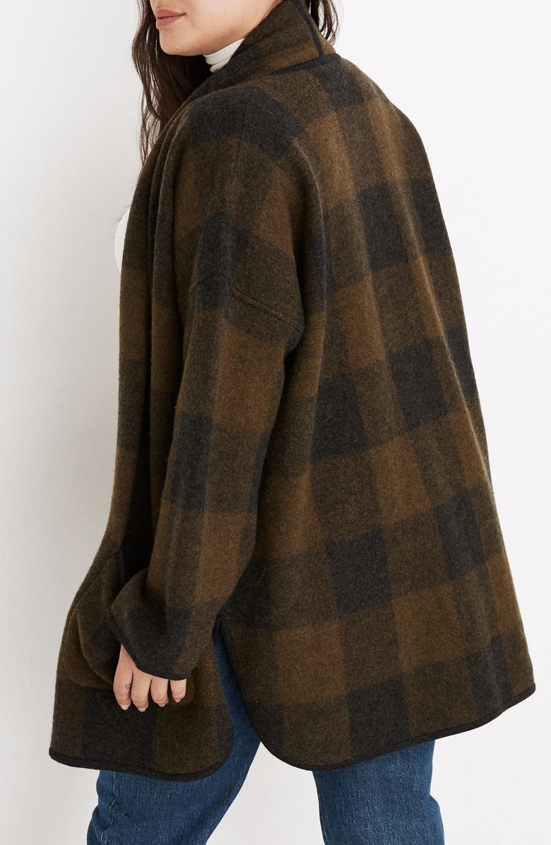 Madewell Buffalo Check Sweater Coat, Alternate, color, 