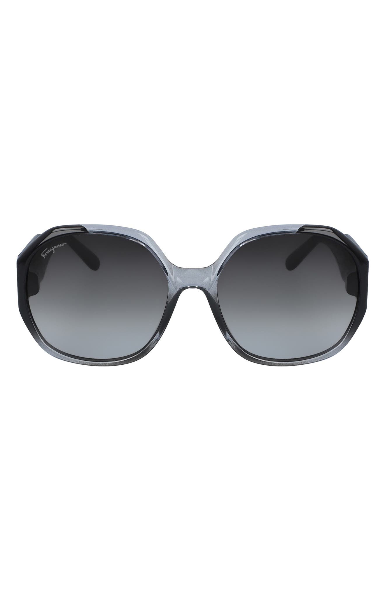 FERRAGAMO Salvatore Ferragamo Gancio 60mm Geometric Sunglasses