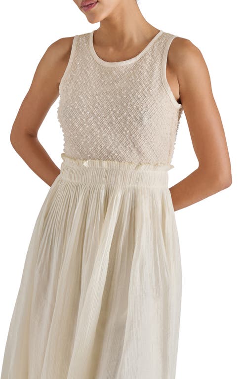 Steve Madden Galleria Sleeveless Flare Maxi Dress In White