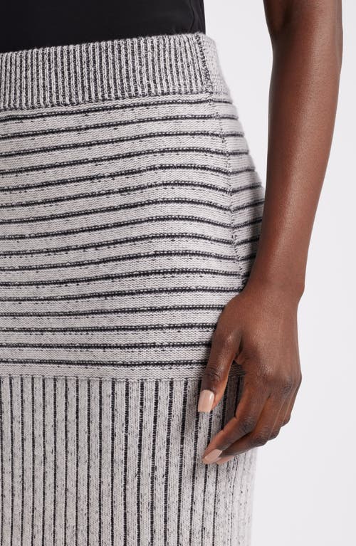 Nordstrom X Harlem's Fashion Row Harbison Rib Wool & Cashmere Maxi Sweater Skirt In Ivory Pristine- Black