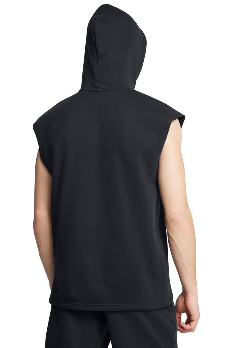 Icon Fleece Sleeveless Hoodie, Alternate, color, BLACK