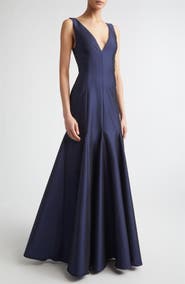 BERNADETTE Aurelia V-Neck Stretch Mermaid Gown