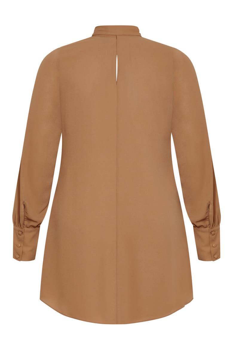 Bow Tunic Top, Alternate, color, TOFFEE