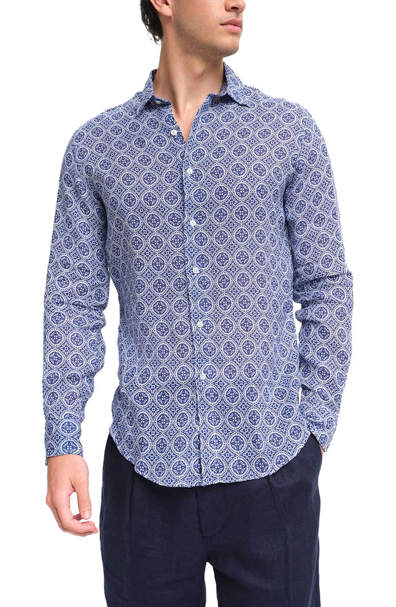 Peninsula Swimwear Montecristo Linen Shirt, Main, color,