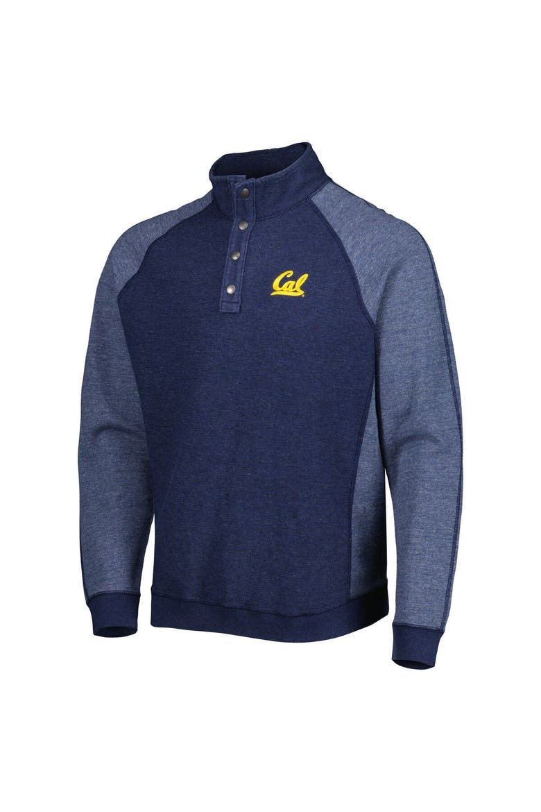 Men's Tommy Bahama Navy Cal Bears Sport Scrimmage Snap Mock Neck Raglan Button-Up Jacket, Alternate, color, Navy