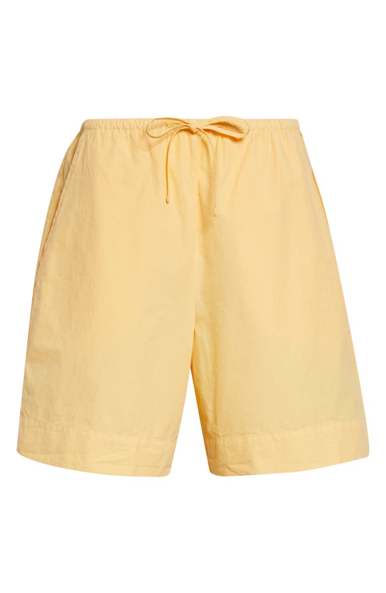 LESET Kyoto Drawstring Waist Cotton Shorts, Main, color, Zest