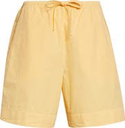 LESET Kyoto Drawstring Waist Cotton Shorts