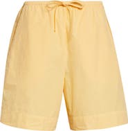 LESET Kyoto Drawstring Waist Cotton Shorts