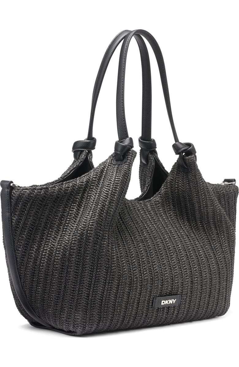 DKNY Paula Medium Tote, Alternate, color, Black/Silver
