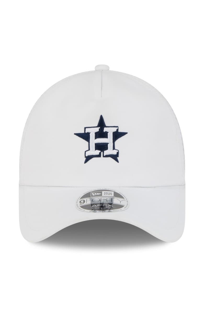New Era Men's New Era White Houston Astros 2026 Batting Practice Apex 9FORTY Adjustable Trucker Hat, Alternate, color, White