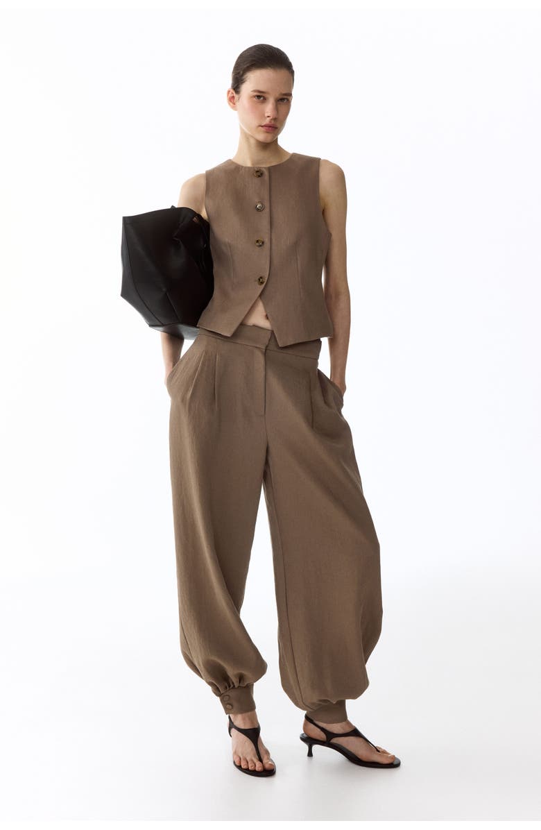 H&M Waistcoat, Alternate, color, Dark Beige