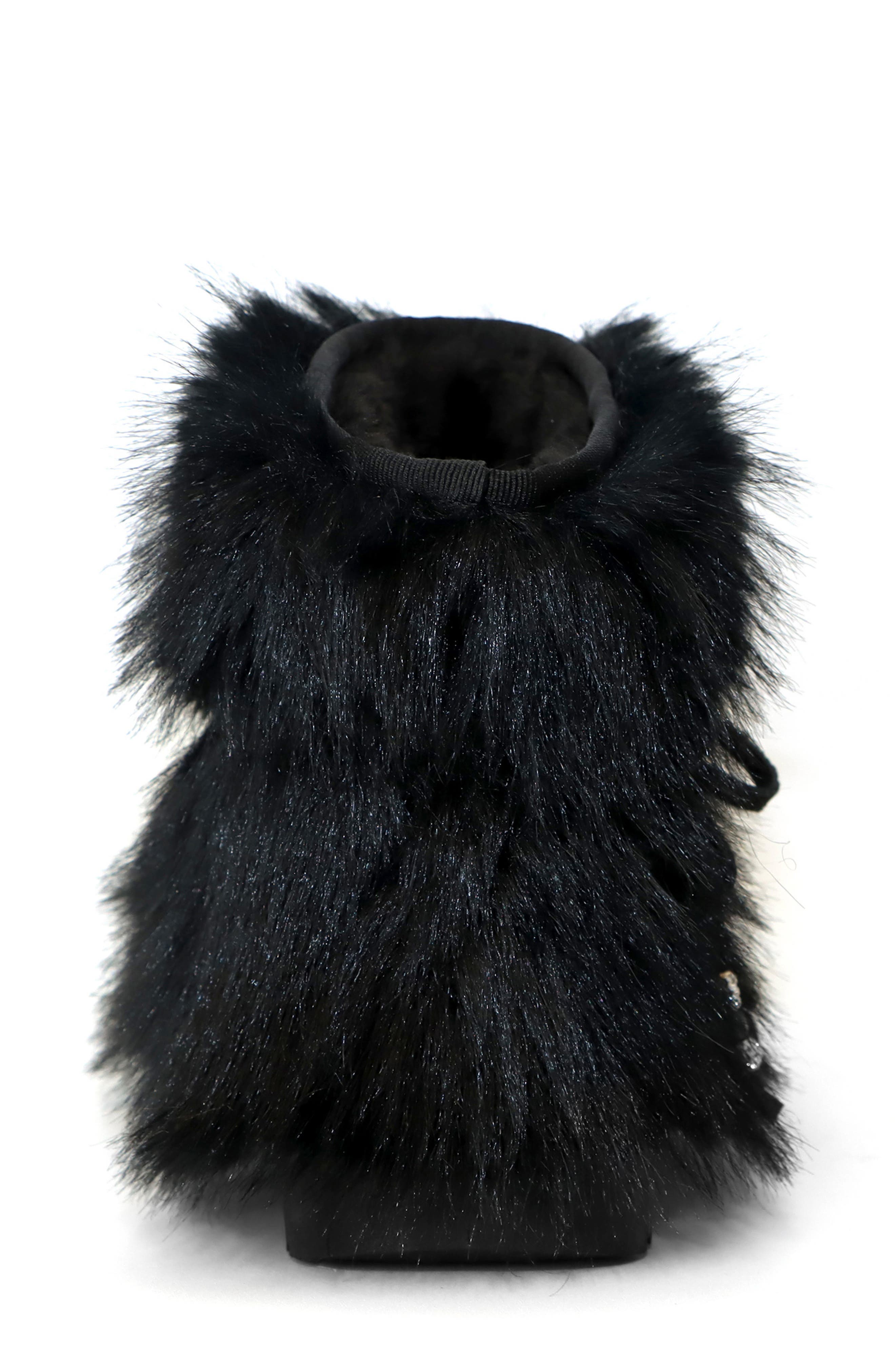 Tamiya Faux Fur Boot, Alternate, color, BLACK