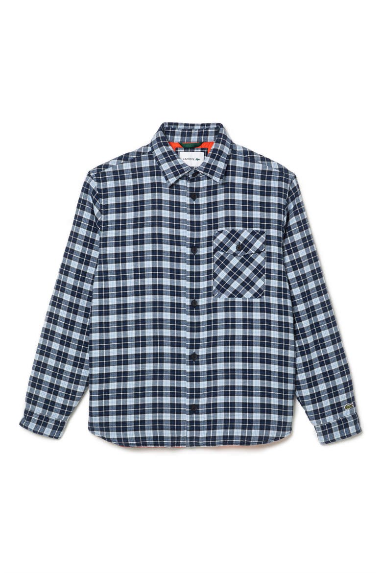 Plaid Flannel Button-Up Overshirt, Main, color, QLI METHYLENE/ MULTICO