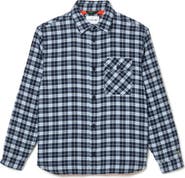 Lacoste Plaid Flannel Button-Up Overshirt