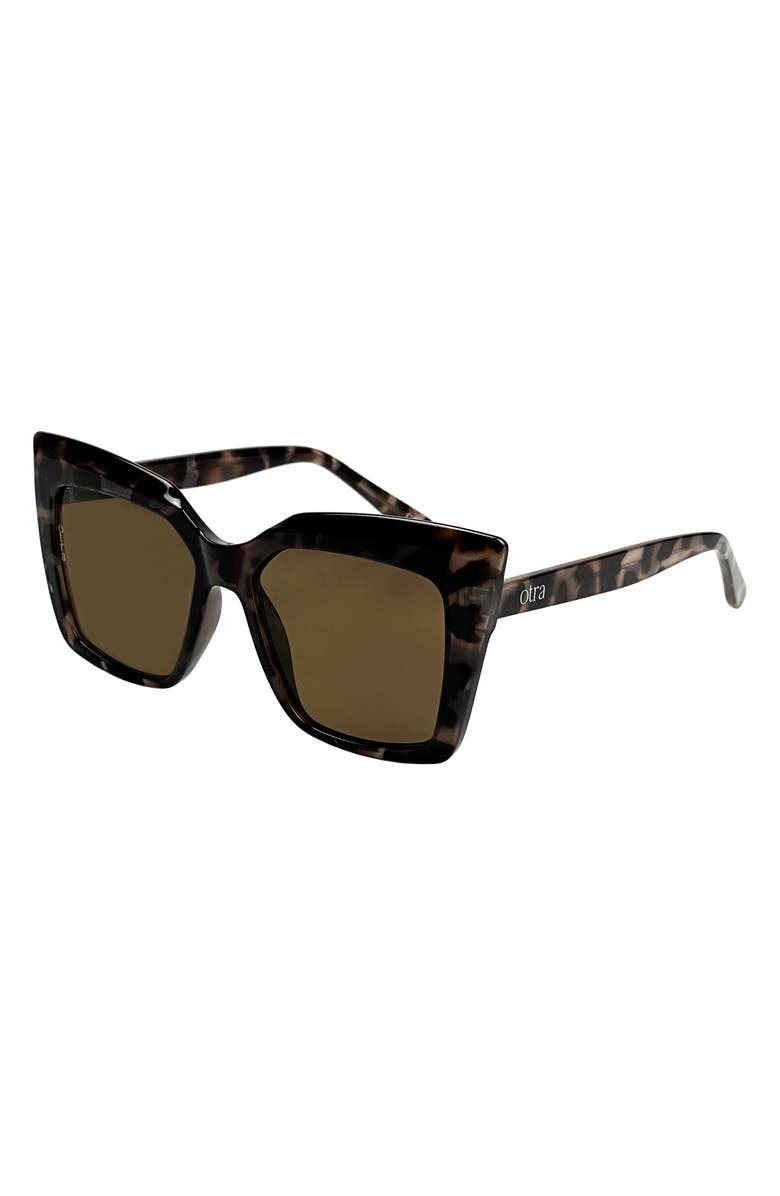 OTRA EYEWEAR Sierra Square Sunglasses, Alternate, color, Tort/ Brown Fade