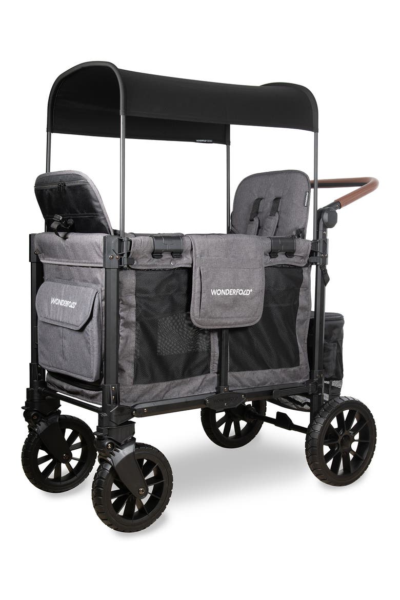 W2 Luxe Pro 2-Passenger Multifunctional Stroller Wagon, Main, color, GRAY