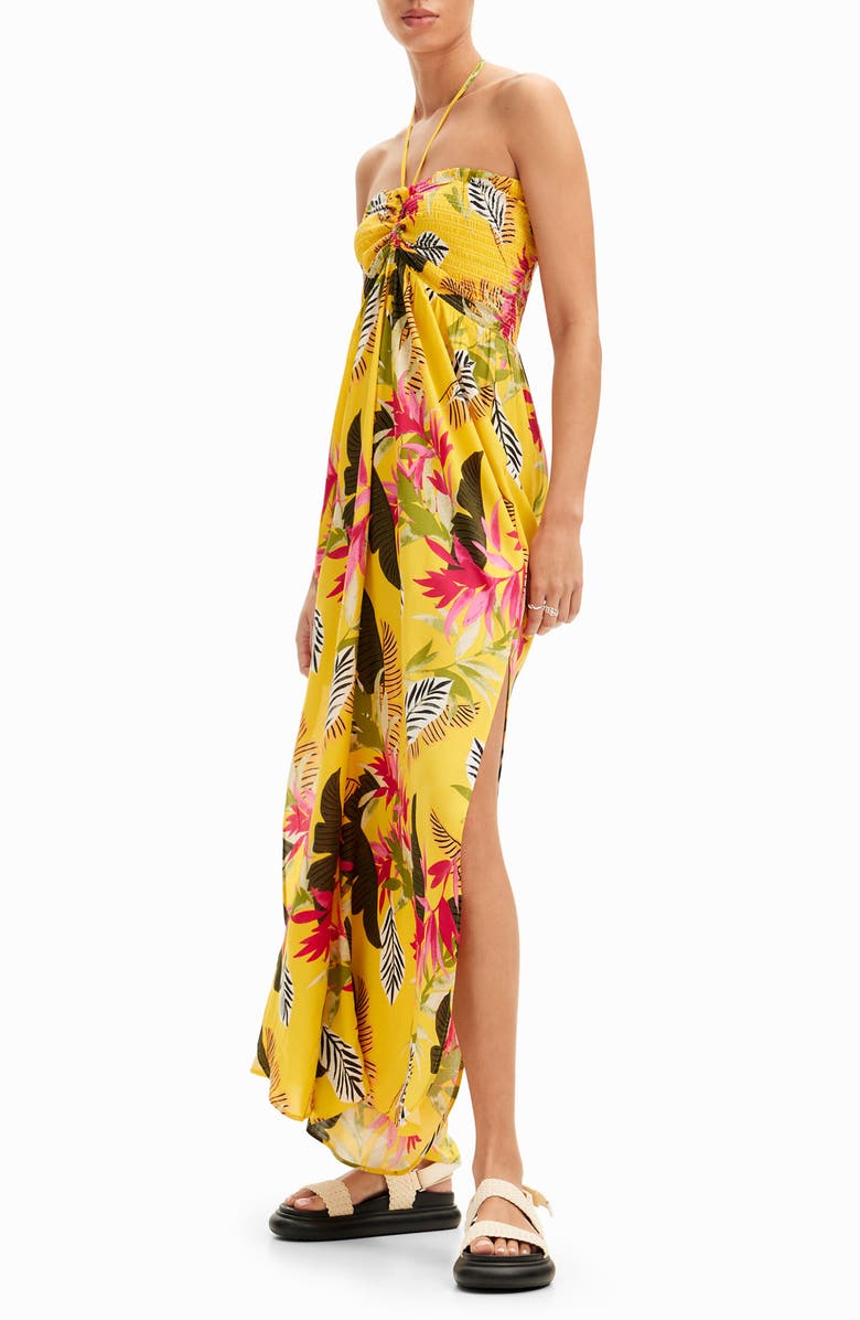 Desigual Tropical Halter Neck Jumpsuit, Main, color, 