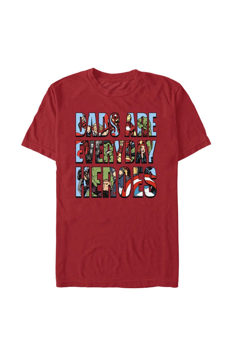 Marvel Men's Marvel Dads Are Everyday Heroes Graphic T-Shirt, Main, color, Cardinal