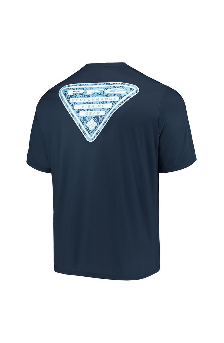 Columbia Men's Columbia Navy North Carolina Tar Heels Terminal Tackle Omni-Shade T-Shirt, Alternate, color, 