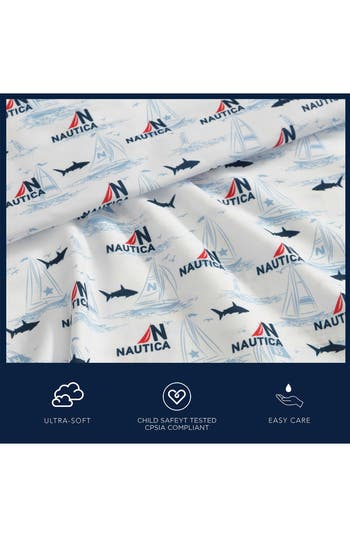 Nautica Maxon Microfiber Sheet Set In Plasic Blue