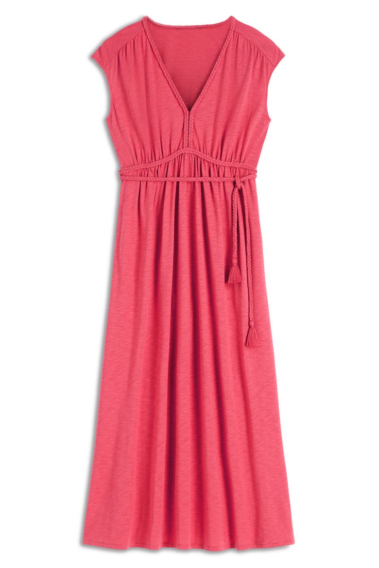 Heidi Ruched Jersey Midi Dress, Alternate, color, ASH RED