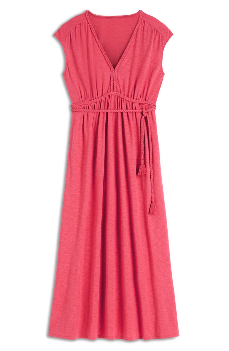 Boden Heidi Ruched Jersey Midi Dress, Alternate, color, Ash Red