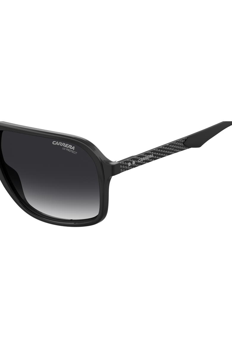 Carrera Eyewear 61mm Aviator Polarized Sunglasses, Alternate, color, Black